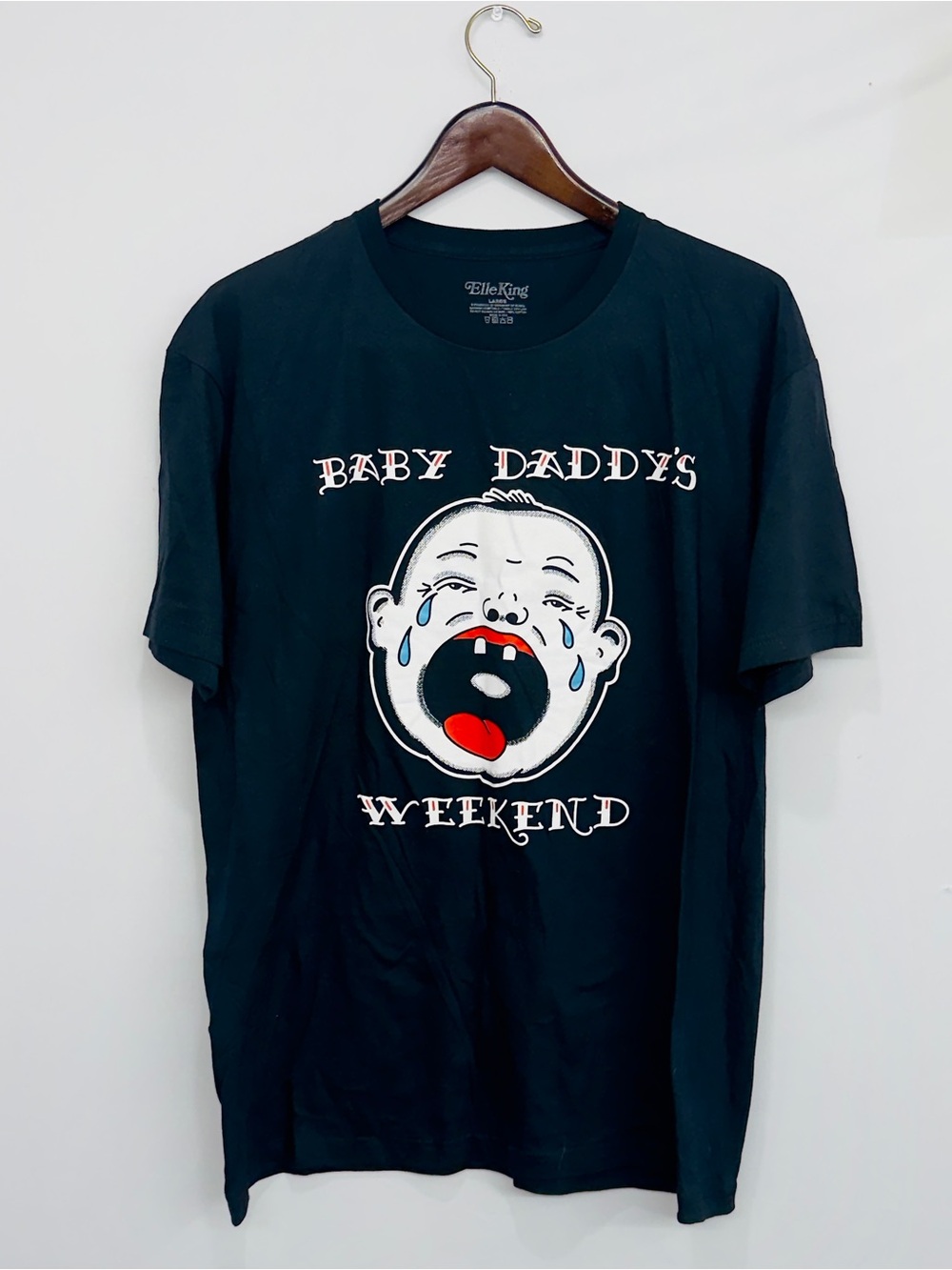 Elle King Mens Lrg Black Baby Daddys Weekend Tour Concert Graphic T Shirt 2024